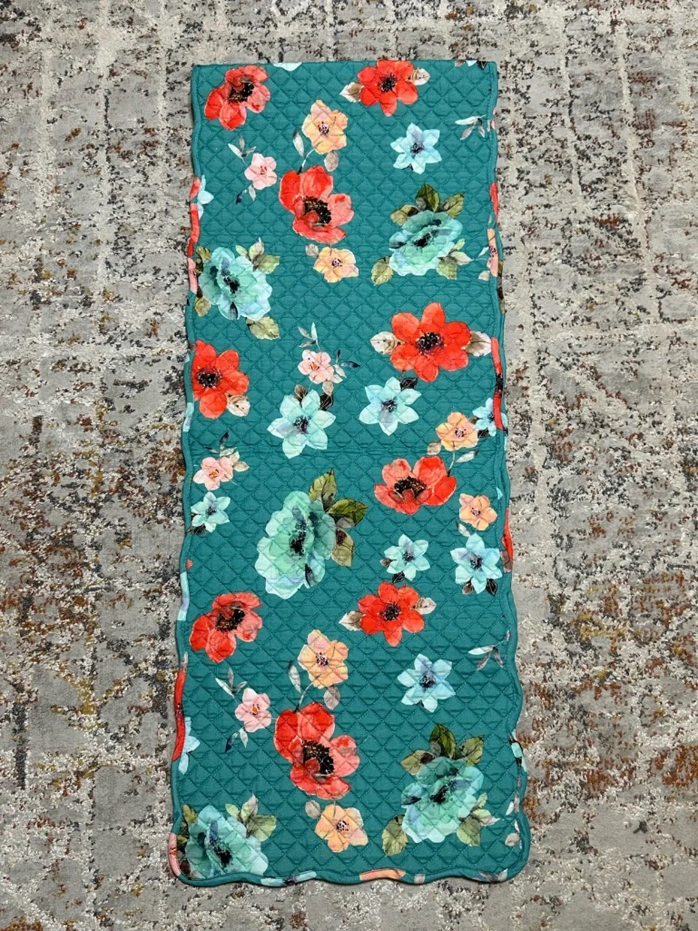 Pioneer Woman Reversible Quilted Table Runner Vintage Bloom